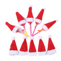 30Pcs Hot Sale Mini Santa Claus Hat Christmas Xmas Holiday Lollipop Top Topper Cover for Festival Christmas Decoration For Home